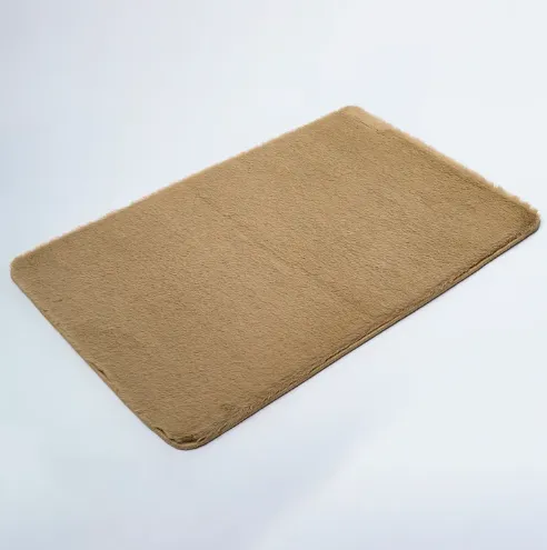 Коврик меховой Roomis темно-коричневый 80х120: фотография 1 превью