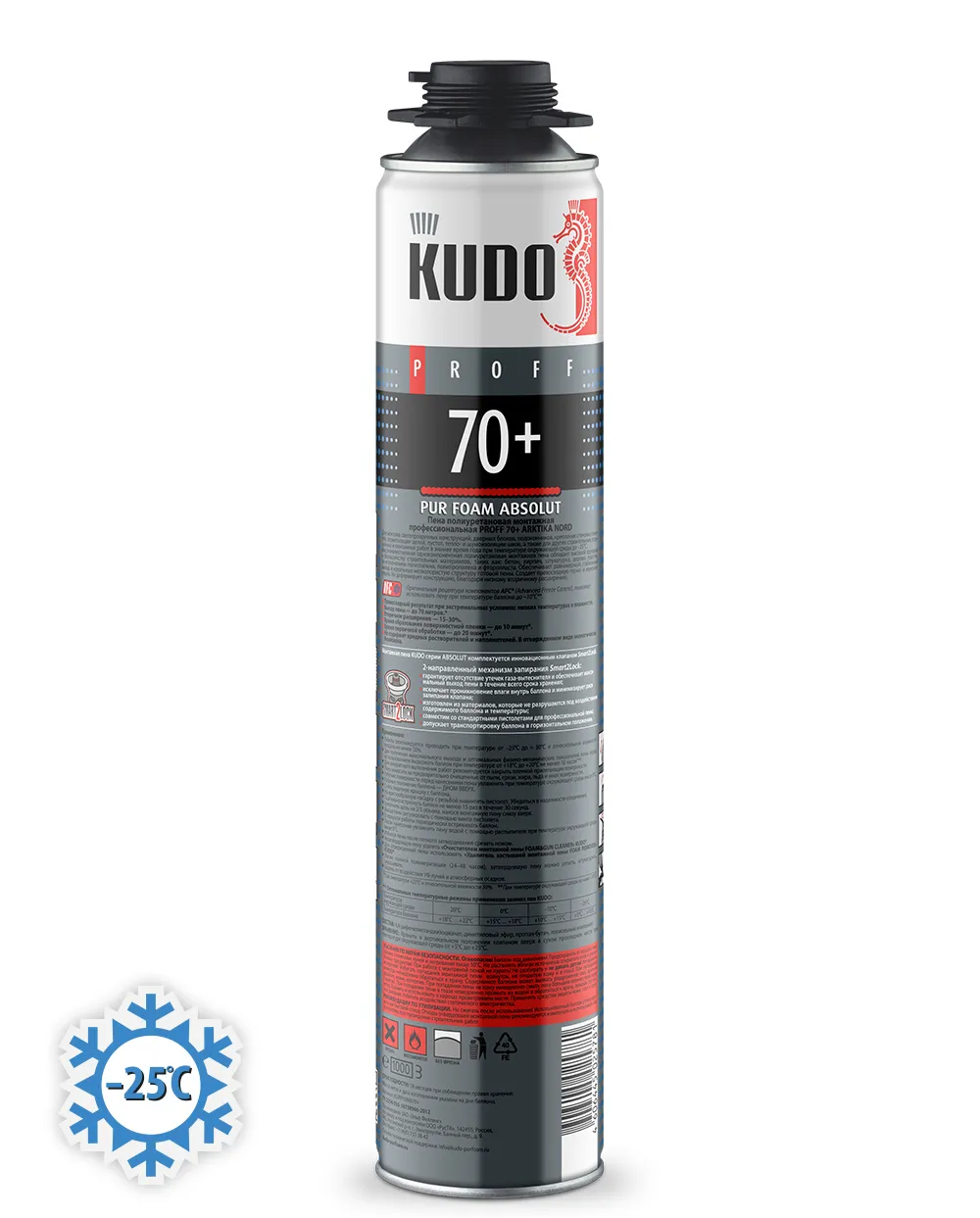 Пена монтажная KUDO PROFF 70+ ARKTIKA NORD профессиональная зимняя : фотография 1 превью