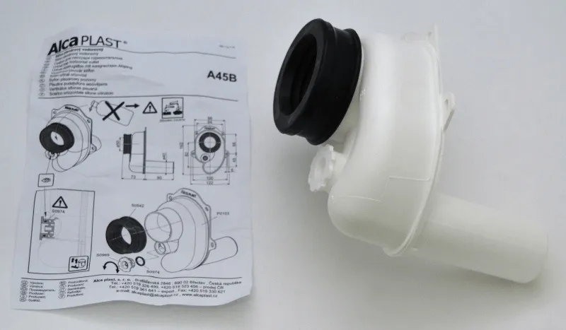 Сифон для писсуара горизотальный DN40 Alcaplast A45B: фотография 3 превью
