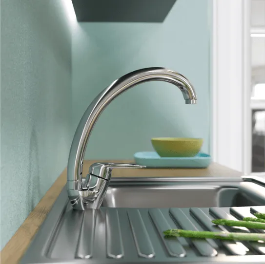 Смеситель для кухни 40k MIXLINE ML05-032 высокий излив боковая ручка (без подводки): фотография 1 превью