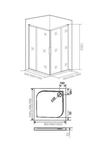Душевой уголок IDEA CR-100-C-CH: фотография 1 превью