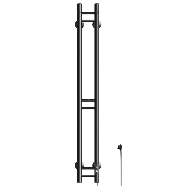 Полотенцесушитель Mixline Moon Black 120/10 таймер, 103 Вт электрический черный: фотография 1 превью