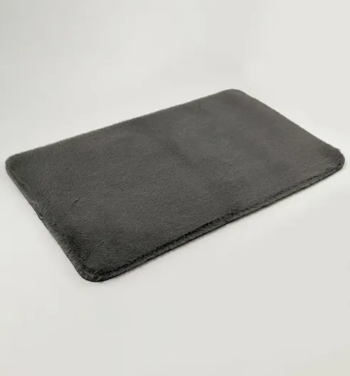Коврик меховой Roomis темно-серый 60х90: фотография 1 превью