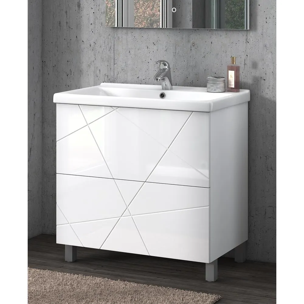 Тумбы Geometry 2-1000 под умывальник Миранда 100: фотография 1 превью