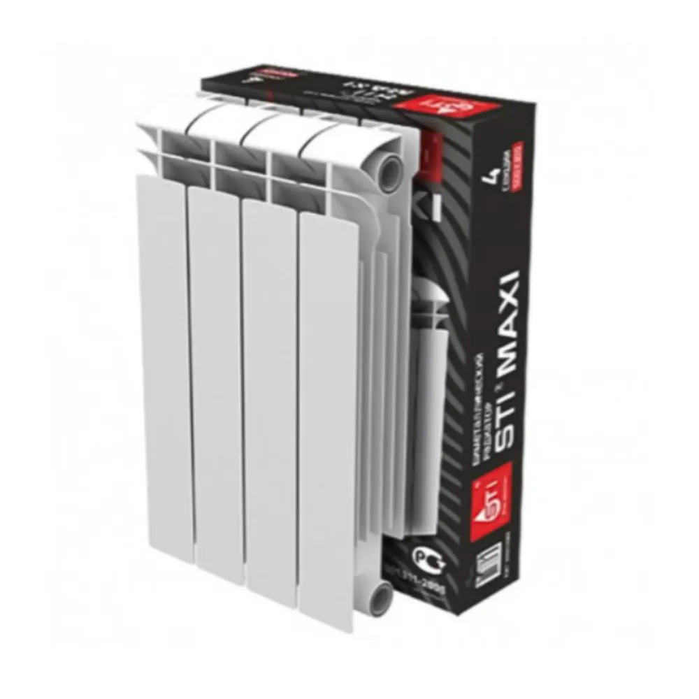 Радиатор биметаллический STI MAXI 500/100 4 секции: фотография 1 превью