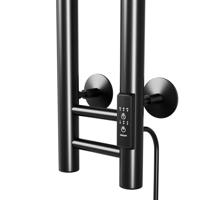 Полотенцесушитель Mixline Moon Black 120/10 таймер, 103 Вт электрический черный: фотография 2 превью