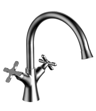 Смеситель Lemark "Дуэтто" LM5706C для умывальника с поворотным изливом хром: фотография 1