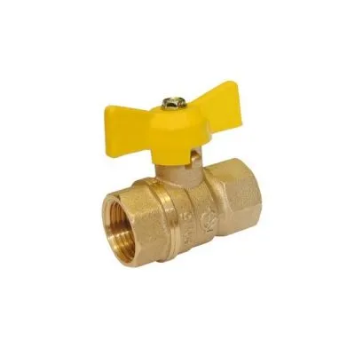 Кран шаровой газовый 1/2" бабочка г/г Стандарт 230 ГАЛЛОП: фотография 1