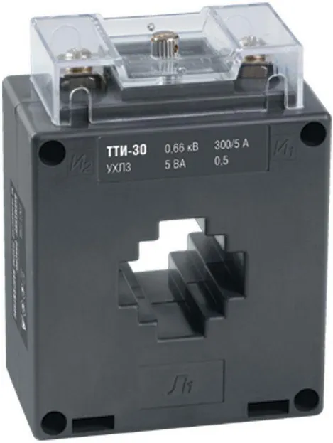 Трансформатор тока ТТИ-30 300/5А кл. точн. 0.5 5В.А IEK ITT20-2-05-0300: фотография 1