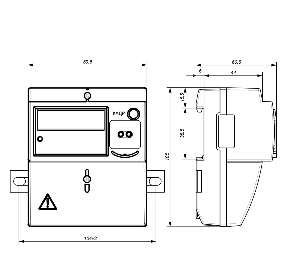 Счетчик CE102 R5.1 145 J 1ф 5-60А 1 класс точн. многотариф.; универс. крепление CAN ЖКИ Самарск. вр. Энергомера 101002003011695-TP110: фотография 3 превью