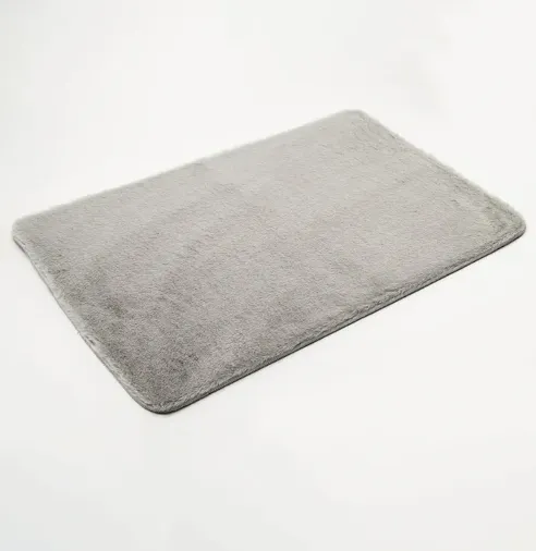 Коврик меховой Roomis светло-серый 60х90: фотография 1 превью