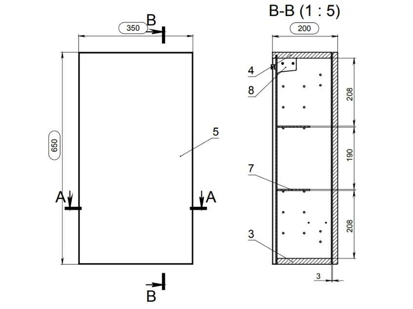 Шкафчик настенный SMART 35 универсальный белый: фотография 2 превью