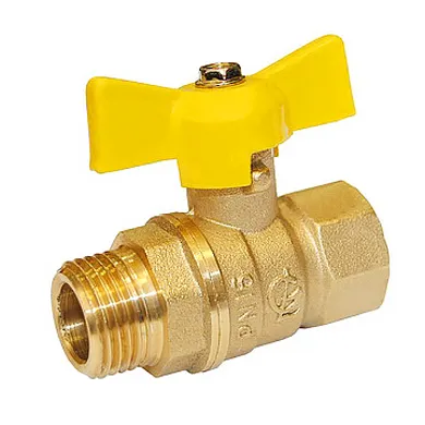 Кран шаровой газовый 1/2" бабочка г/ш Стандарт 231 ГАЛЛОП: фотография 1
