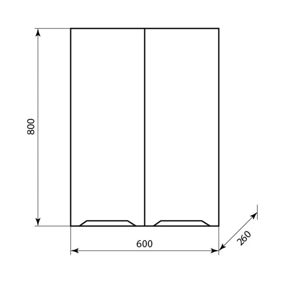 Шкаф подвесной ПШ 600х800х240 МИНОР: фотография 1 превью