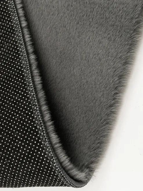 Коврик меховой Roomis темно-серый 60х90: фотография 2 превью