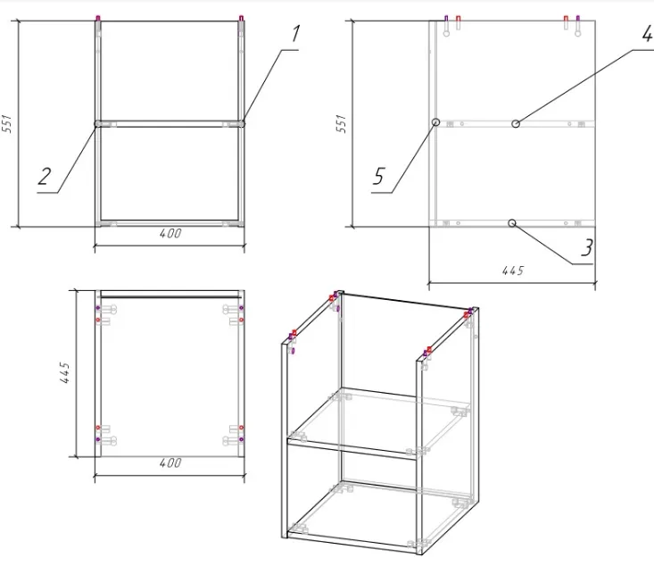 Модуль для тумбы MODUO 40 44,7x20 Дуб: фотография 3 превью