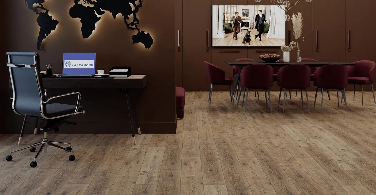 Ламинат Kastamonu 32 класс Sun-floor New 8мм 4V  Дуб Вермонт : фотография 4 превью