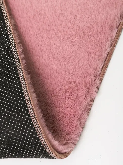 Коврик меховой Roomis чайная роза 60х90: фотография 2 превью