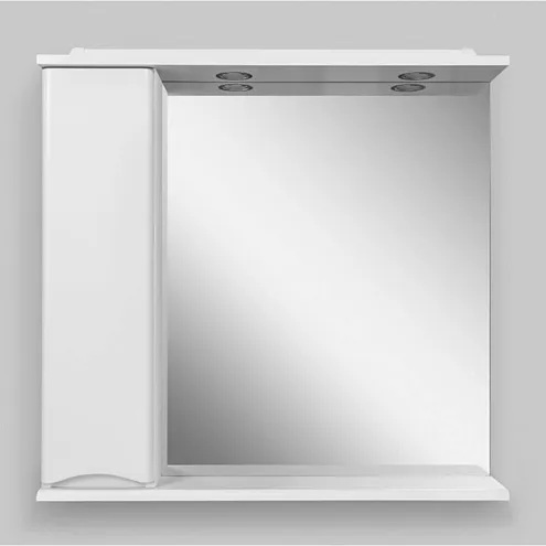 Шкафчик с зеркалом в ванную 80 AM.PM Like M80MPL0801WG левый белый глянец: фотография 1