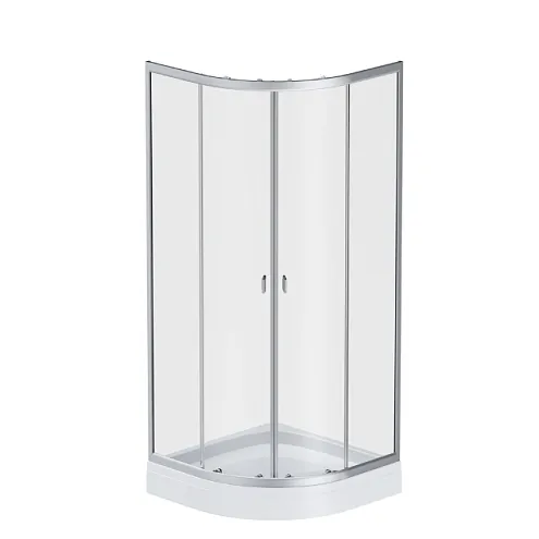Душевой уголок с поддоном 80x80 AM.PM X-Joy W88E-205-080MT прозрачное стекло, профиль серебристый: фотография 1