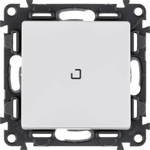 Механизм выключателя 1-кл. СП Valena Life 10А IP20 250В 10АХ с подсветкой; с лицевой панелью бел. Leg 752410: фотография 1