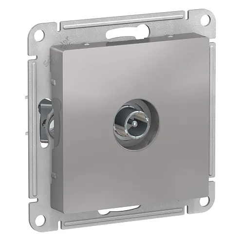 Механизм розетки TV ATLAS DESIGN проходной 4DB алюм. SchE ATN000392: фотография 1