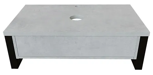 Тумба GRUNGE LOFT 100П 1 ящик Бетон светлый: фотография 1