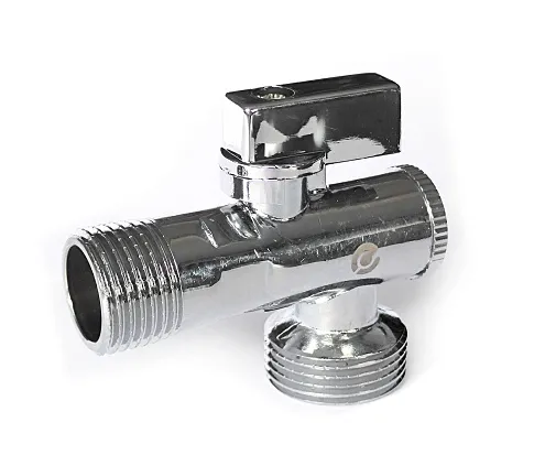 Кран угловой шаровой 1/2''-3/4'' нар/нар с фильтром Santrek Aqua: фотография 1