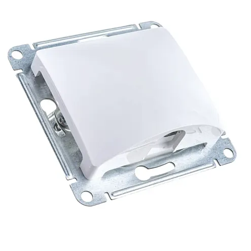 Вывод кабеля Glossa механизм белый SE GSL000199: фотография 1