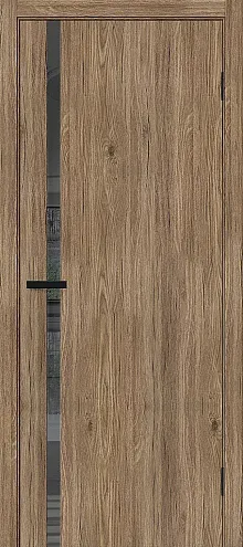 Дверь ЭКО Браво 1.55 Original Oak стекло Mirox Grey 2000х600 : фотография 1