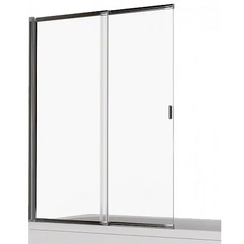 Шторка для ванны SCREEN SL-100-C-В 2 створки сдвижные со скрытым доводчиком,стекло 4 мм: фотография 1