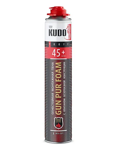 Пена монтажная KUDO FIREPROOF 45+ профессиональная огнестойкая: фотография 1