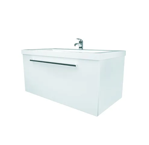 Тумба Соната 90П 1 ящик Белый глянец: фотография 1