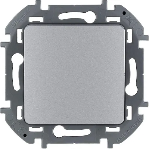 Механизм выключателя 1-кл. Inspiria 10А IP20 250В 10AX алюм. Leg 673602: фотография 1