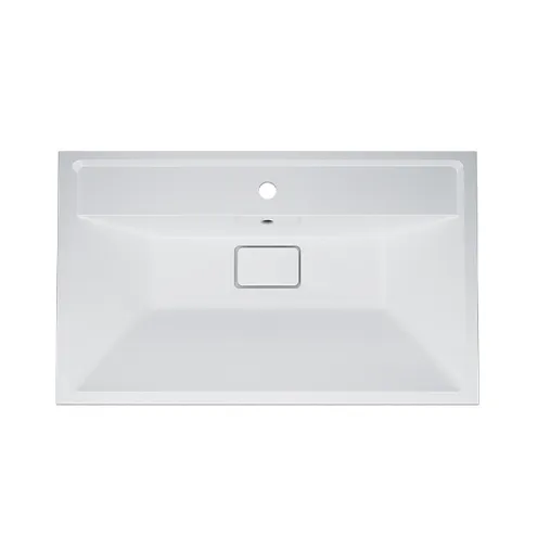 Раковина мебельная 80 AM.PM Inspire 2.0 M50AWPX0801WG белая встраиваемая, со сливом-переливом: фотография 1