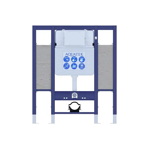Система инсталляции для унитаза Aquatek INS-0000015 для лиц с ограниченными возможностями, с площадками для поручней: фотография 1