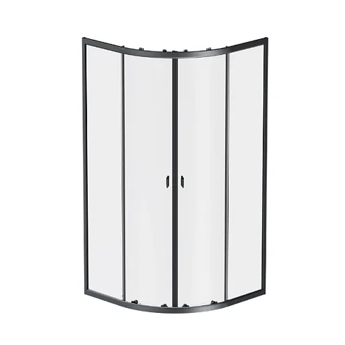Душевое ограждение без поддона 90x90 AM.PM X-Joy W88G-205-090BT профиль черный матовый: фотография 1