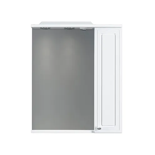 Зеркало-шкаф Damixa Palace One M41MPR0601WG белый глянцевый с подсветкой: фотография 1