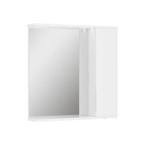 Зеркало-шкаф Lake 70 правое белый: фотография 1