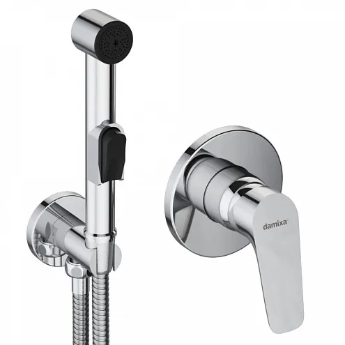 777510001 Jupiter, смеситель монтируемый в стену с гиг. душем, хром: фотография 1