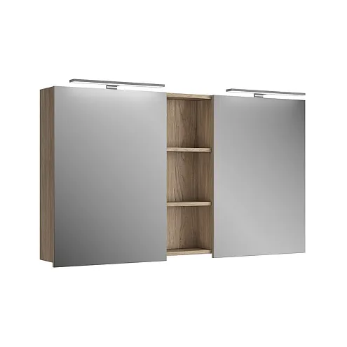 Зеркальный шкаф DIBORG Lande 125  2 двери, Дуб 77.3109: фотография 1