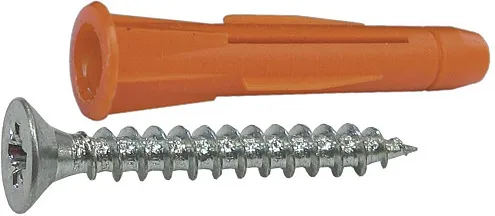 Дюбель универсальный  5х32мм с саморезом 3х40мм, 12шт: фотография 1