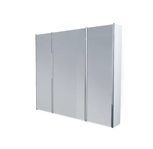 Зеркало Соната 90  3 двери Белый глянец: фотография 1