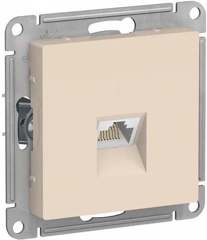 Механизм розетки компьютерной ATLAS DESIGN RJ45 беж. SchE ATN000283: фотография 1