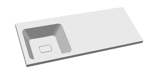 Раковина мебельная Kamilla 120 левая с кронштейнами: фотография 1