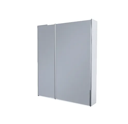 Зеркало Соната 75  2двери Белый глянец: фотография 1