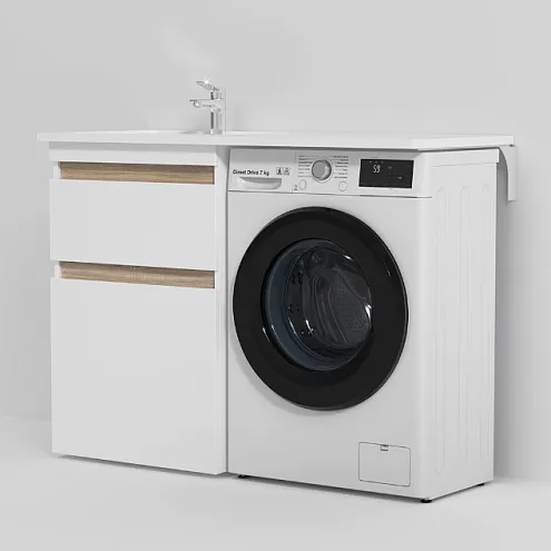 Тумба под раковину 60 AM.PM X-Joy M85AFSX0602WG для стиральной машины белый глянец: фотография 1