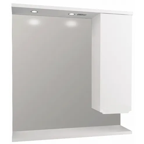 Зеркало Кода 80 Лайт Белый глянец МДФ: фотография 1