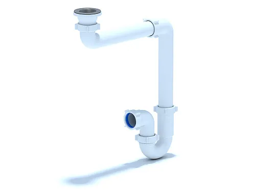 Сифон 1 1/2"х40 прямоточный смещенный АНИ Пласт D5000: фотография 1