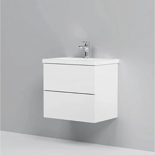 Тумба с раковиной Am.Pm Gem 60 см M90FHX06022WG белый глянец: фотография 1